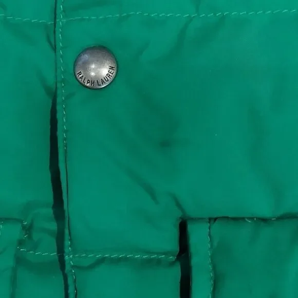 Polo Ralph Lauren Blue Green Reversible Puffer Vest Sz 4/4T - Picture 10 of 11